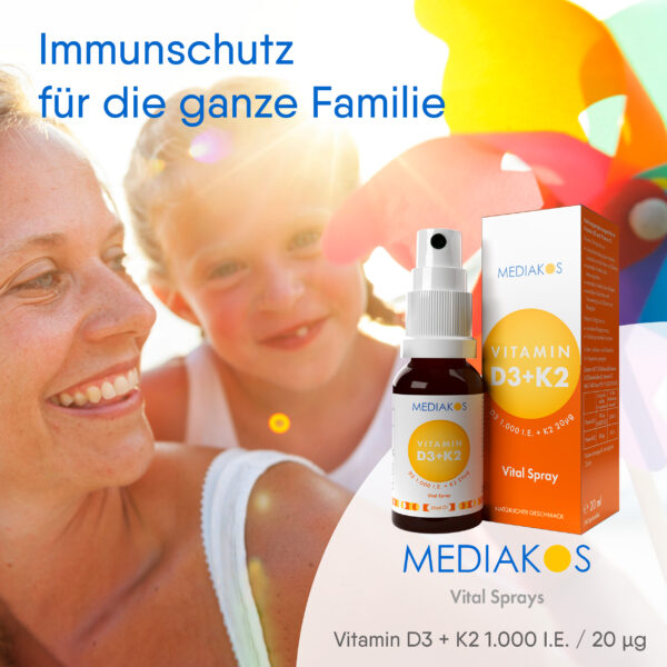 Vitamin D3 + K2 Vital Spray - Immunschutz für die ganze Familie