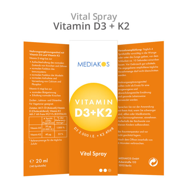 Vitamin D3 Vital Spray Mediakos Richcontent-Verpackung