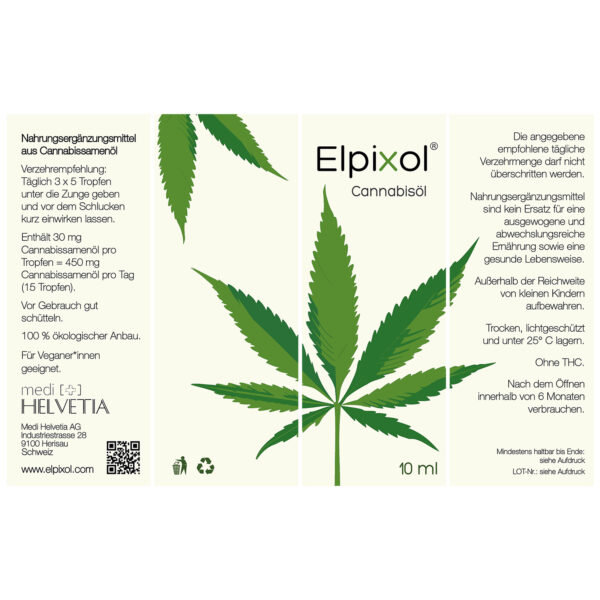 Elpixol Cannabisöl Tropfen 10 ml Label