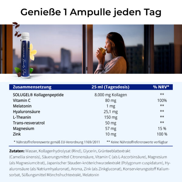 COLLAGEN PURE Beauty Sleep - NRV-Tabelle