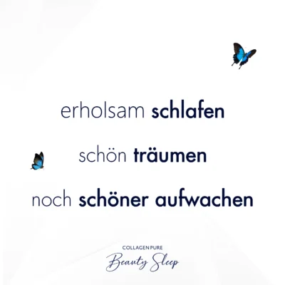 Erholsam schlafen, schön träumen, noch schöner auswachen.