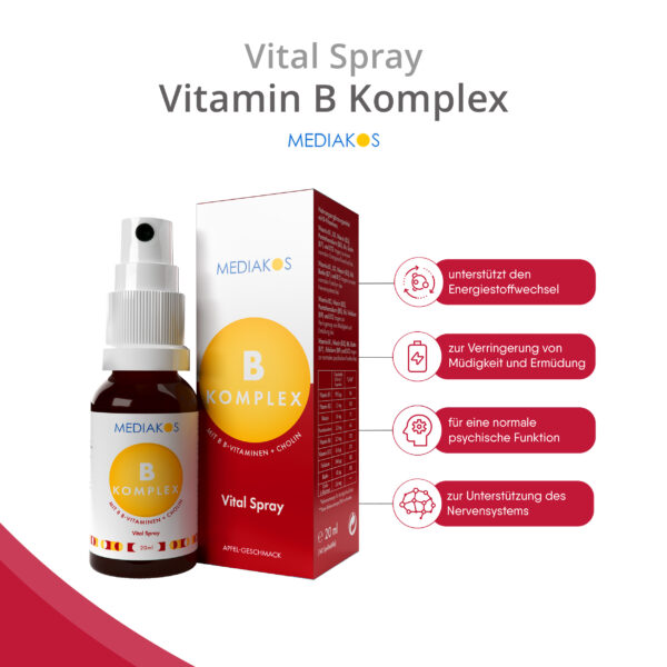Vitamin B Komplex Mediakos Vital Spray Health Claims