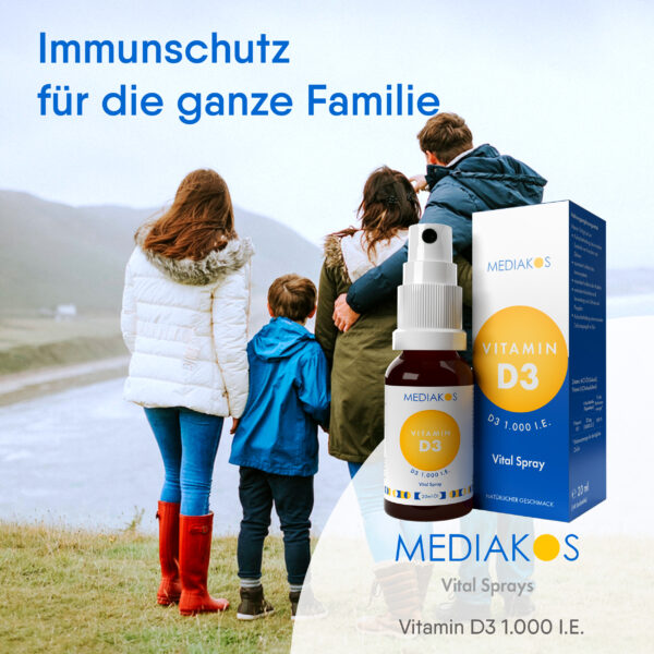 Vitamin D3 1,000 I.E. Mediakos Vital Spray Familie