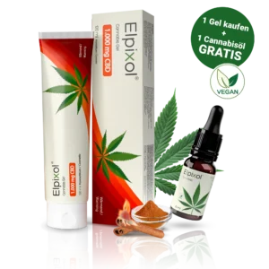 Cannabis Gel mit 1.000 mg CBD – wärmend + 10 ml Cannabisöl gratis