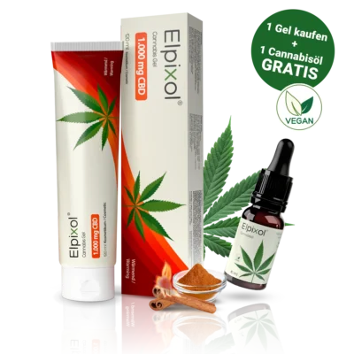 Cannabis Gel mit 1.000 mg CBD - wärmend + 10 ml Cannabisöl gratis