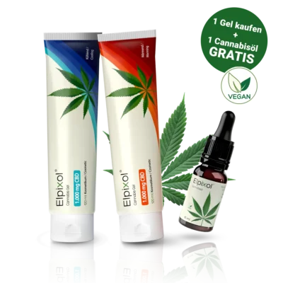Cannabis Gel mit 1.000 mg CBD - wärmend & kühlend