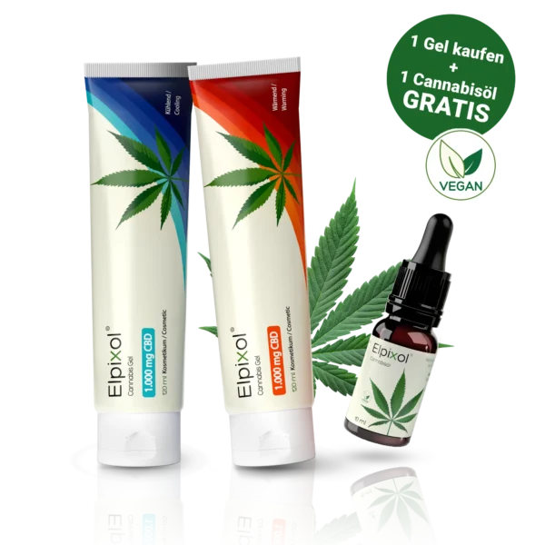 Cannabis Gel mit 1.000 mg CBD - wärmend & kühlend