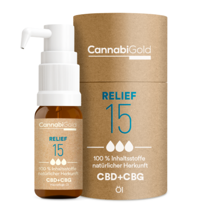 CannabiGold Relief 15- CBD + CBG Hautpflegeöl