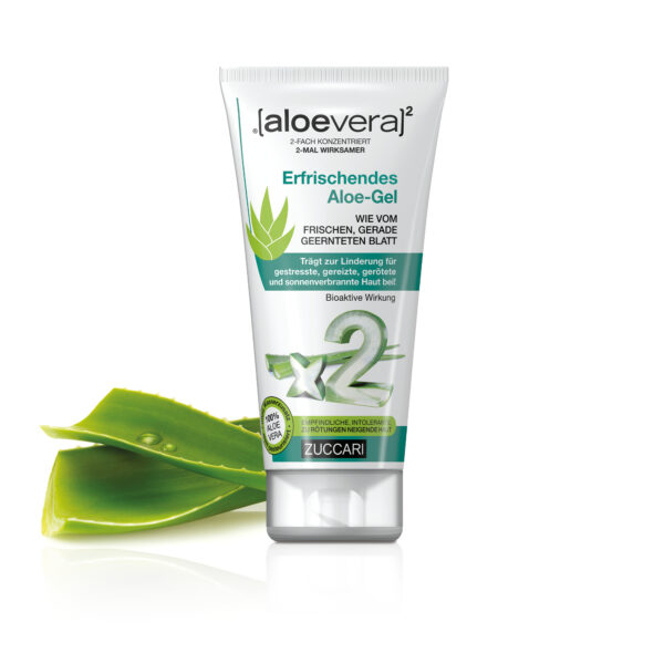 Erfrischendes Aloe Gel von Zuccari mit Leaf