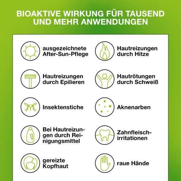 Zuccari [aloevera]² Erfrischendes Aloe Gel - Anwendungsmöglichkeiten