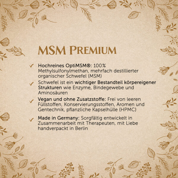MSM Premium mit OptiMSM® - 120 Kapseln – Bild 3