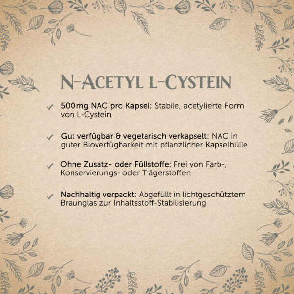 NAC - N-Acetyl-L-Cystein - 120 Kapseln – Bild 3