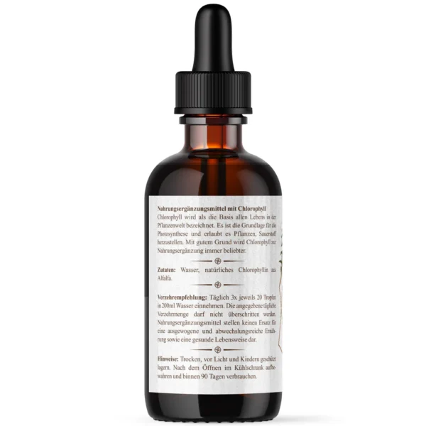 Nordic Pure Chlorophyll-Tropfen- Rückseite