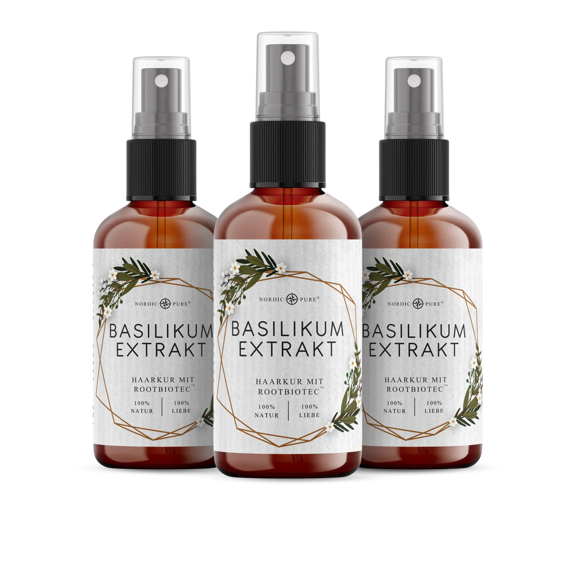 Nordic Pure Basilikum-Extrakt Haarkur mit RootBioTec™
