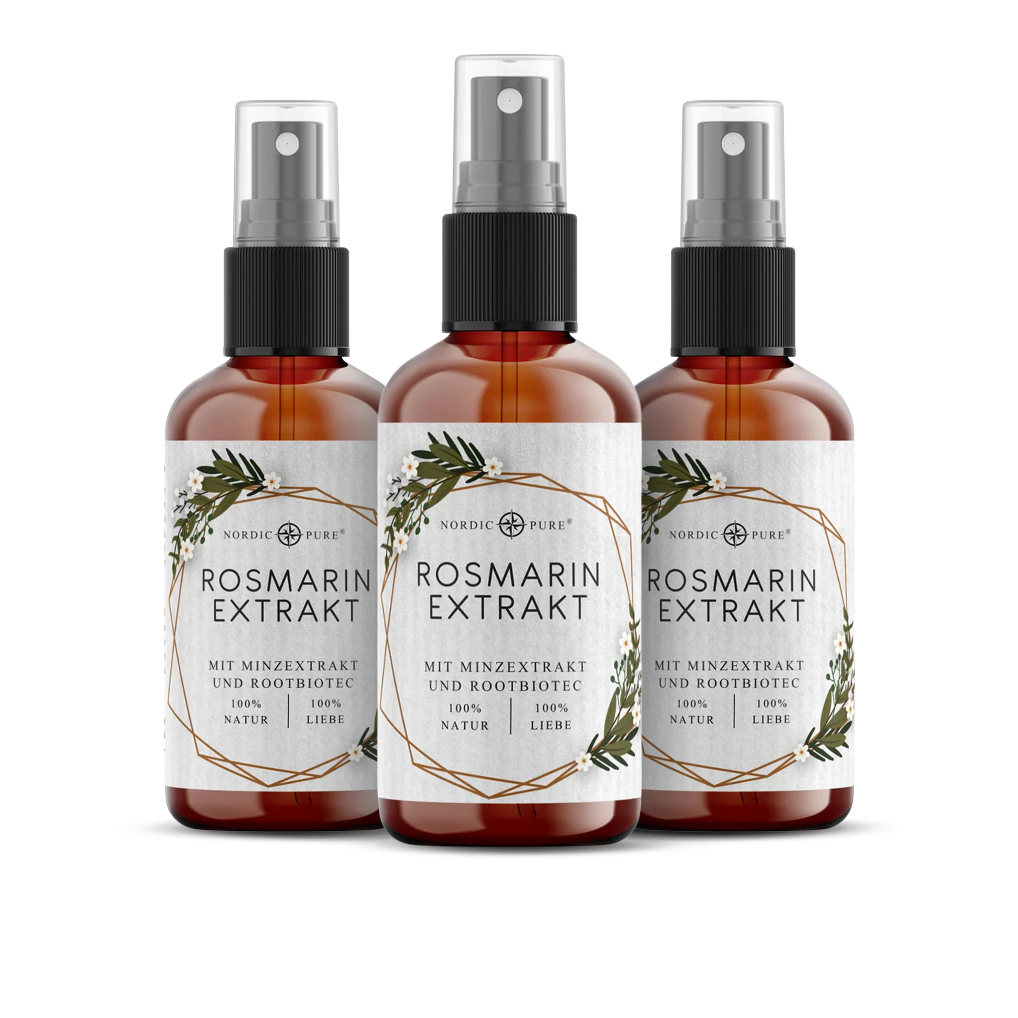 Nordic Pure Rosmarin-Minze-Extrakt – Haarpflege mit RootBioTec™, alkoholfrei