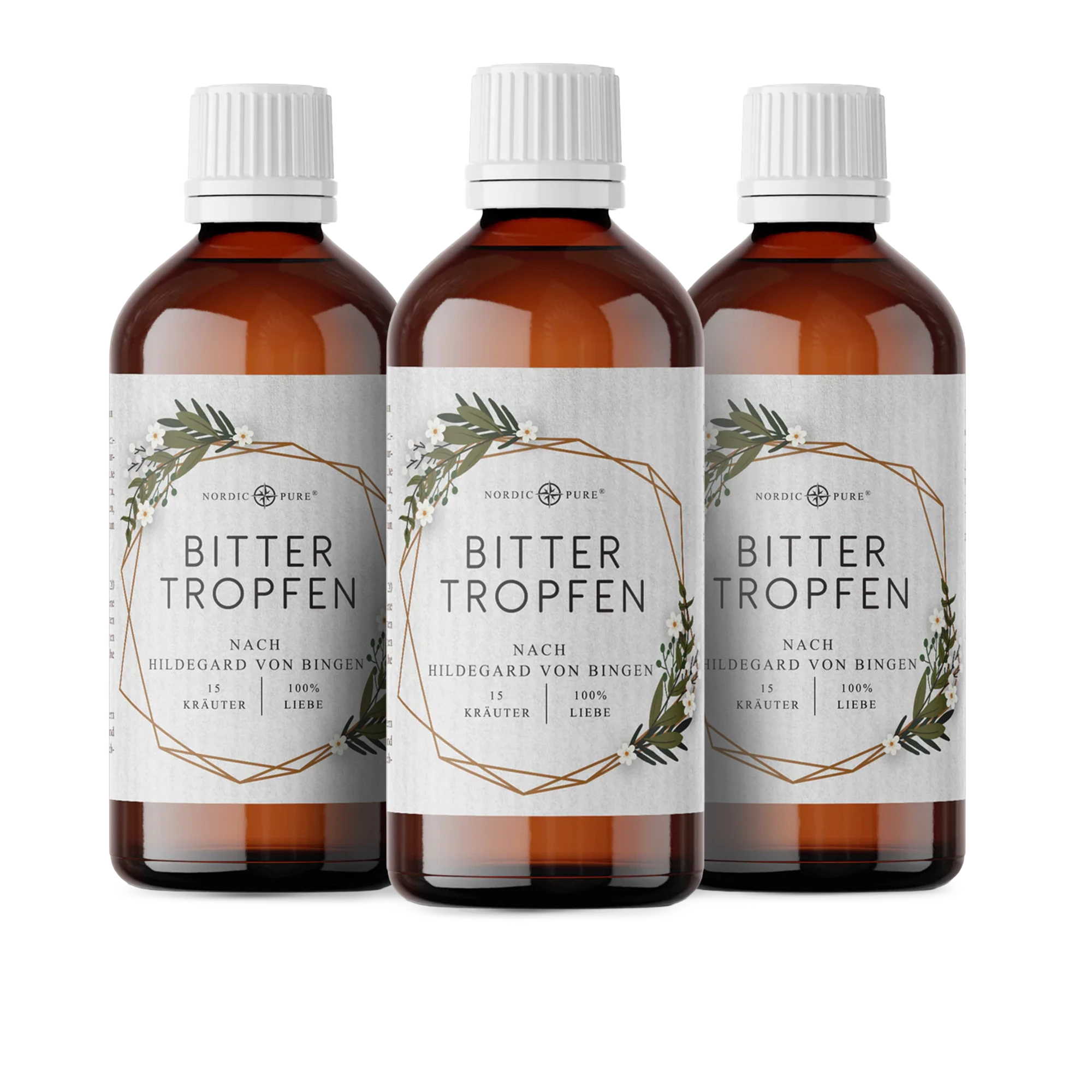 Nordic Pure Bittertropfen – 15 Kräuter nach Hildegard von Bingen