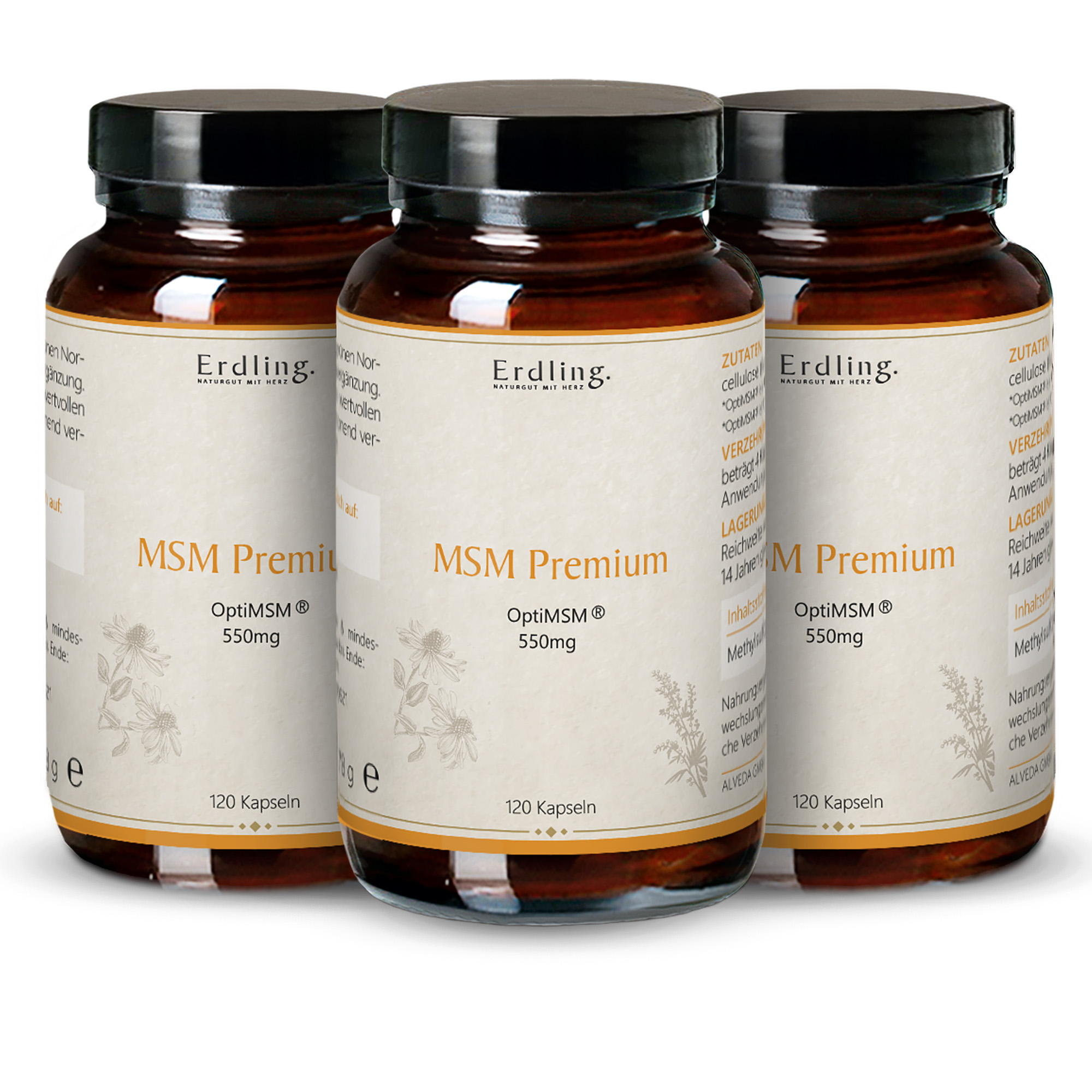 Erdling MSM Premium mit OptiMSM® - Organischer Schwefel MSM
