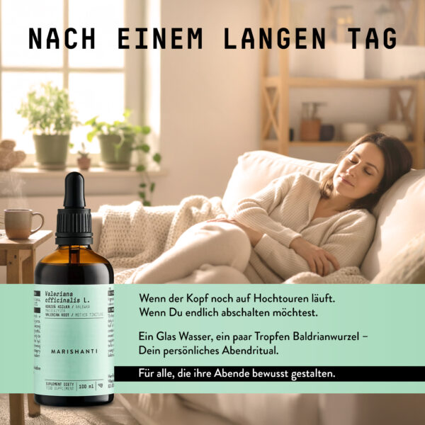 Marishanti Baldrianwurzel Extrakt Product in action
