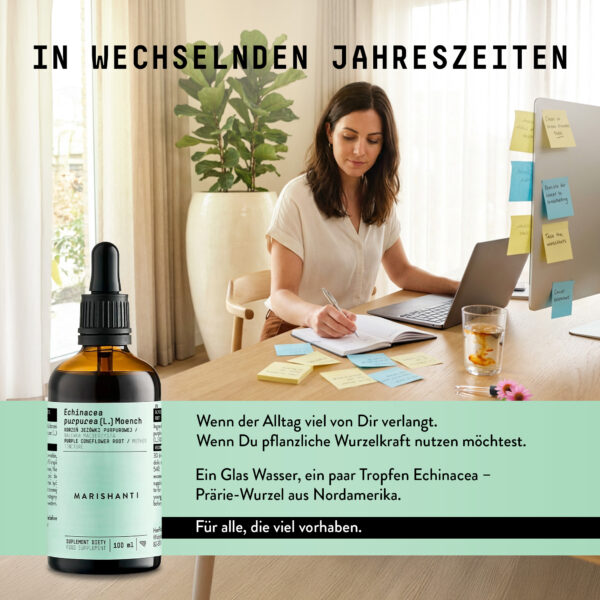 Marishanti Echinacea Extrakt Product in action