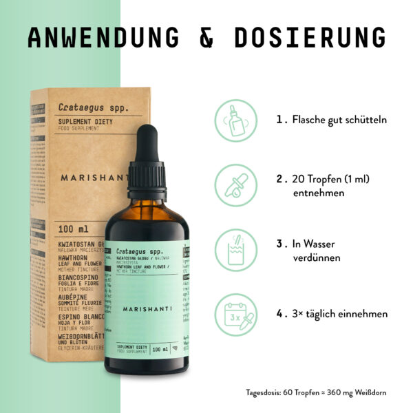 Marishanti Weißdorn Extrak Usage