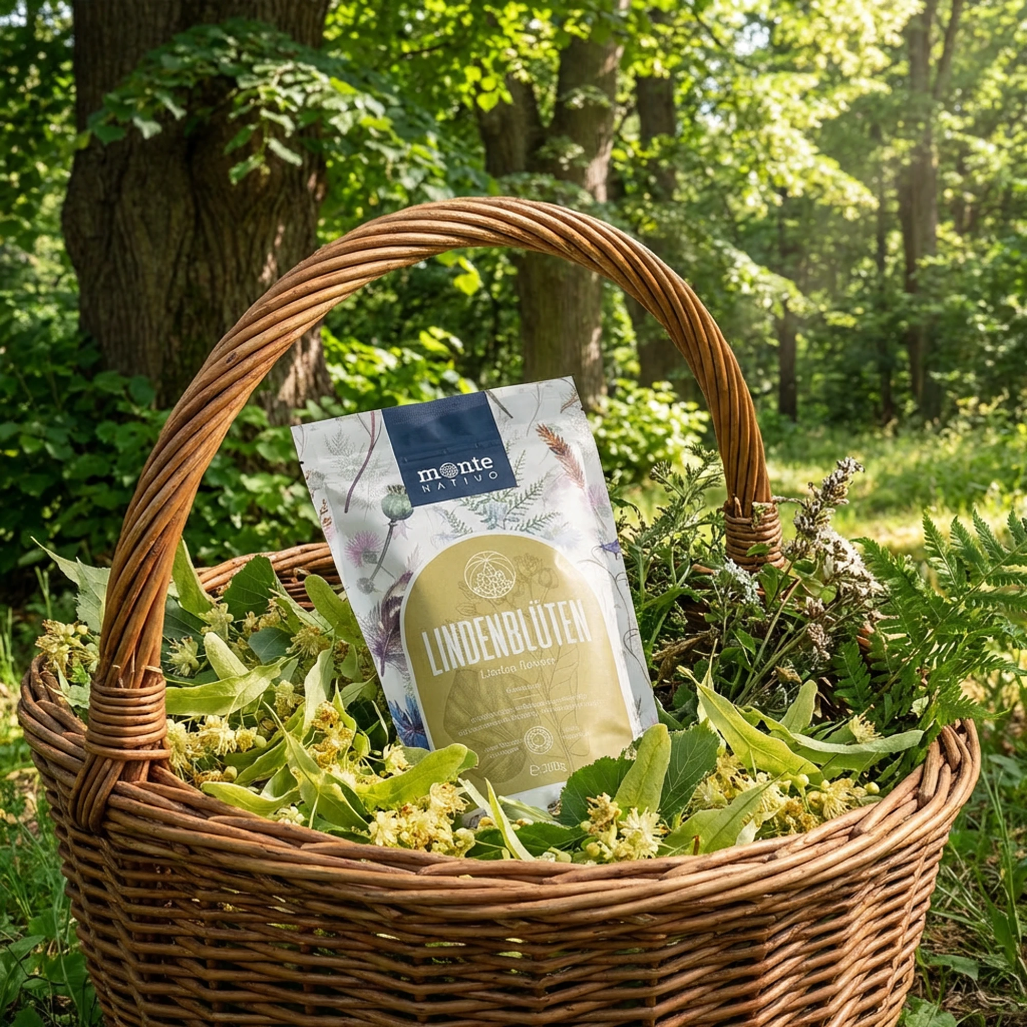 Monte Nativo Lindenblüten - Verpackung in Korb