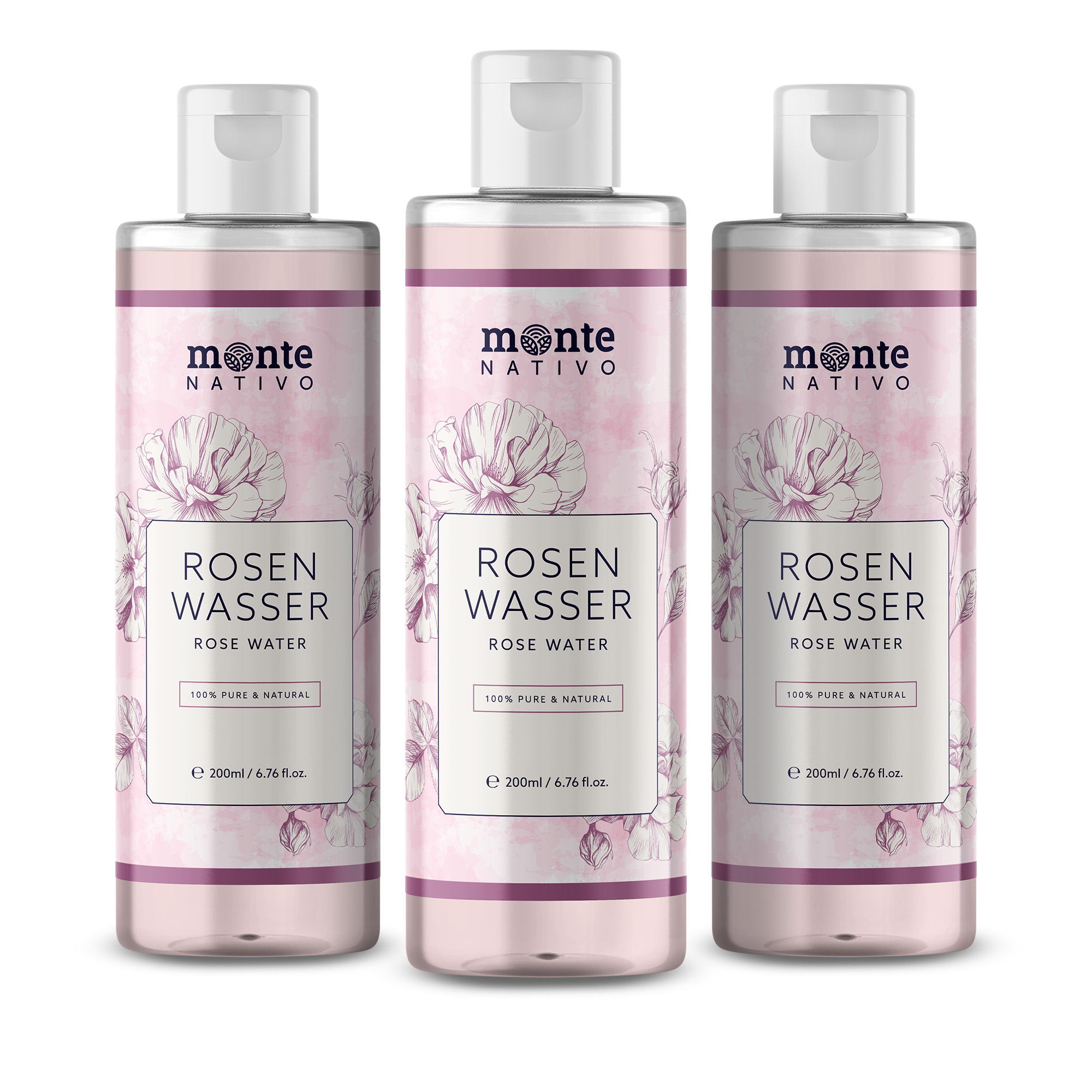 Monte Nativo Rosenwasser – 100% rein für Gesicht & Haar