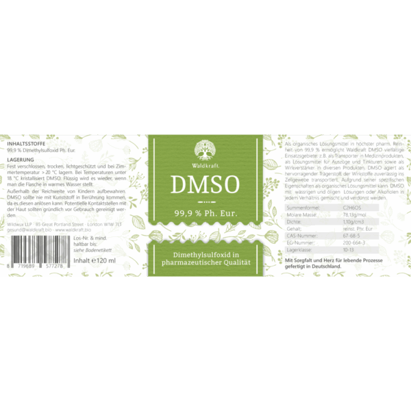 Waldkraft DMSO 120ml Etikett