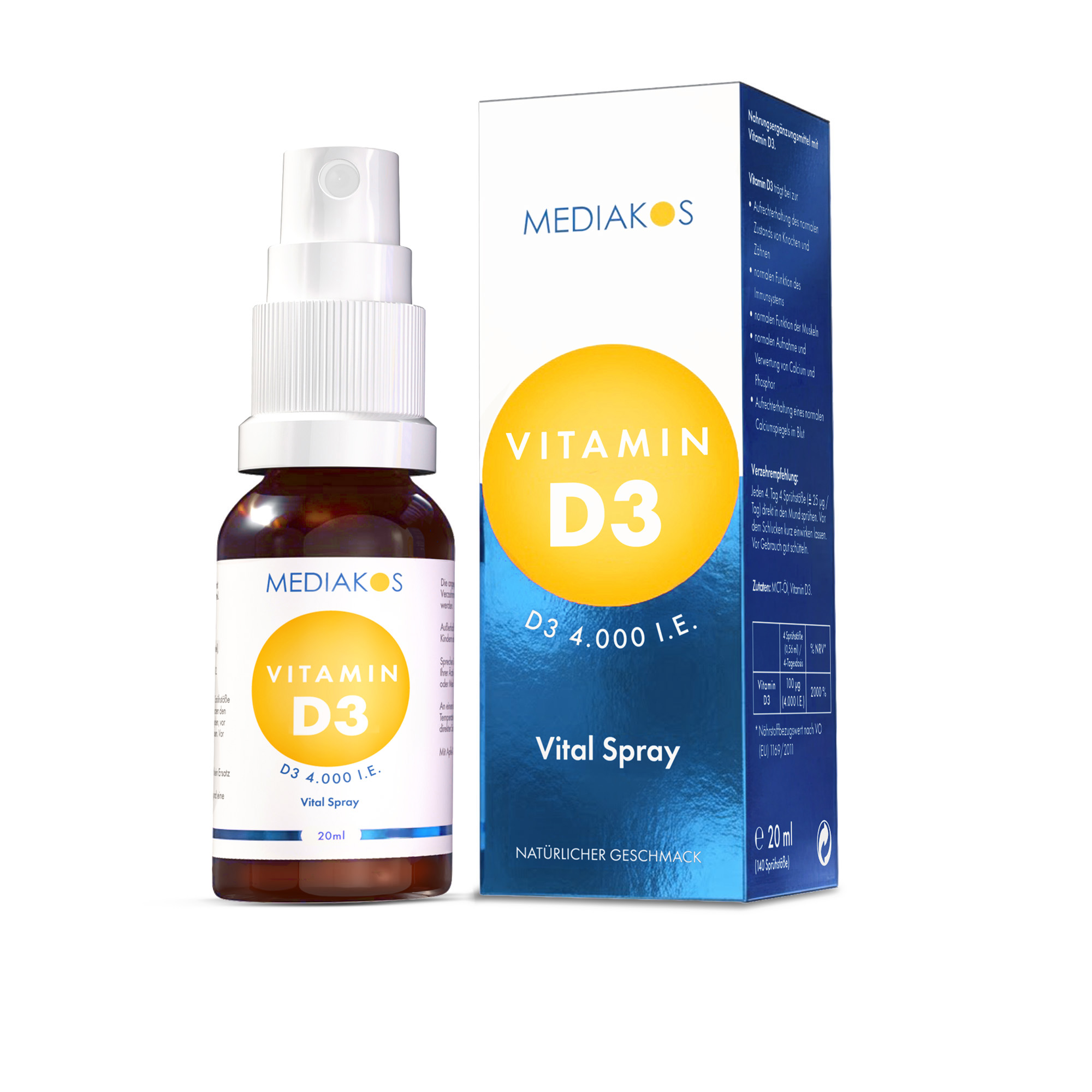 Mediakos® Vitamin D3 4.000 I.E. Vital Spray