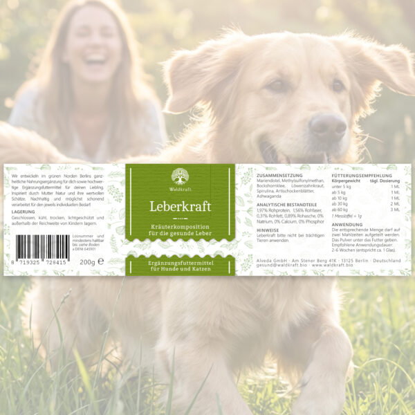 Leberkraft – Kräuterpulver für Hunde & Katzen – Bild 2