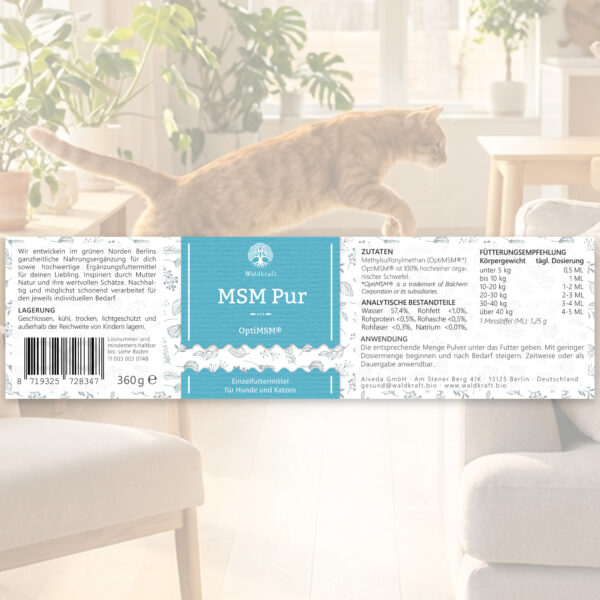MSM Pur – Organischer Schwefel für Hunde & Katzen – Bild 2