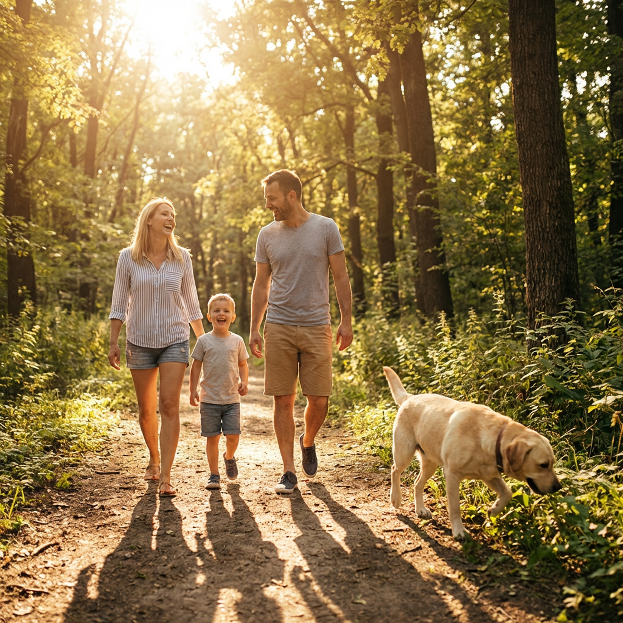 Zitra – Zeckenschutz Spray für Hunde und Katzen - Familie im Wald
