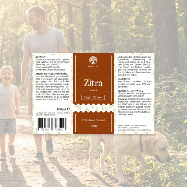 Zitra – Zeckenschutz Spray für Hunde & Katzen – Bild 2