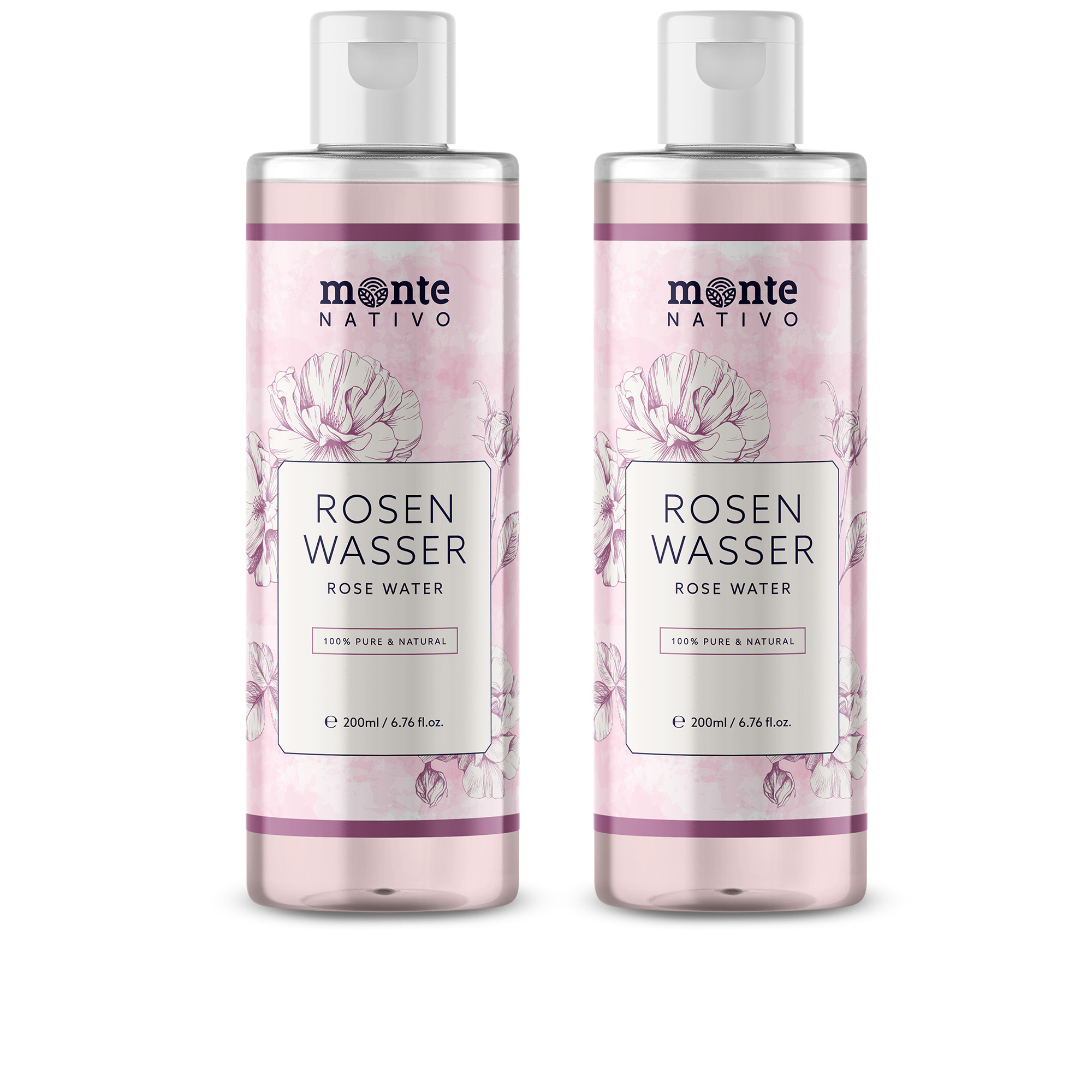 Monte Nativo Rosenwasser – 100% rein für Gesicht & Haar