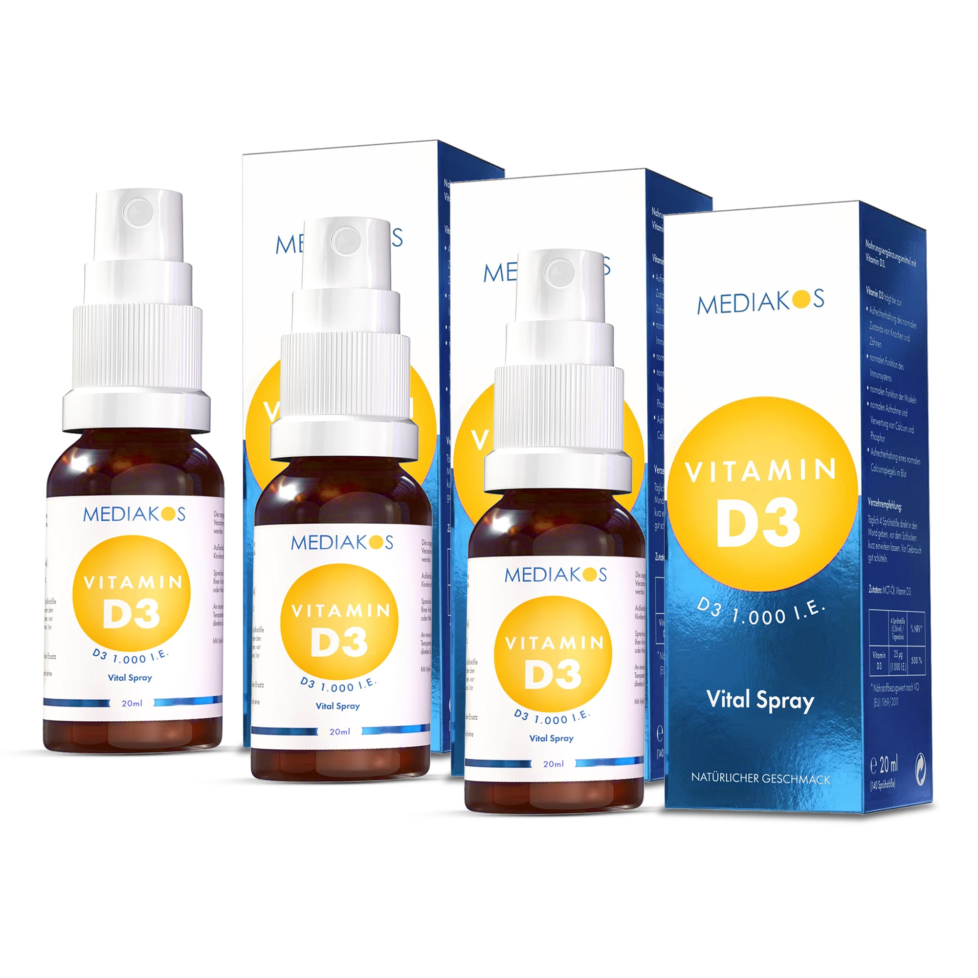 Mediakos® Vitamin D3 1.000 I.E. Vital Spray