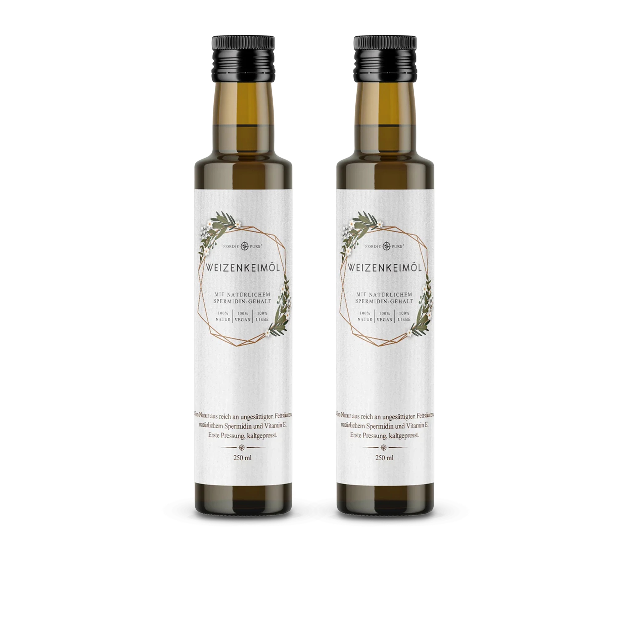 Nordic Pure Weizenkeimöl – kaltgepresst, mit Vitamin E + Spermidin